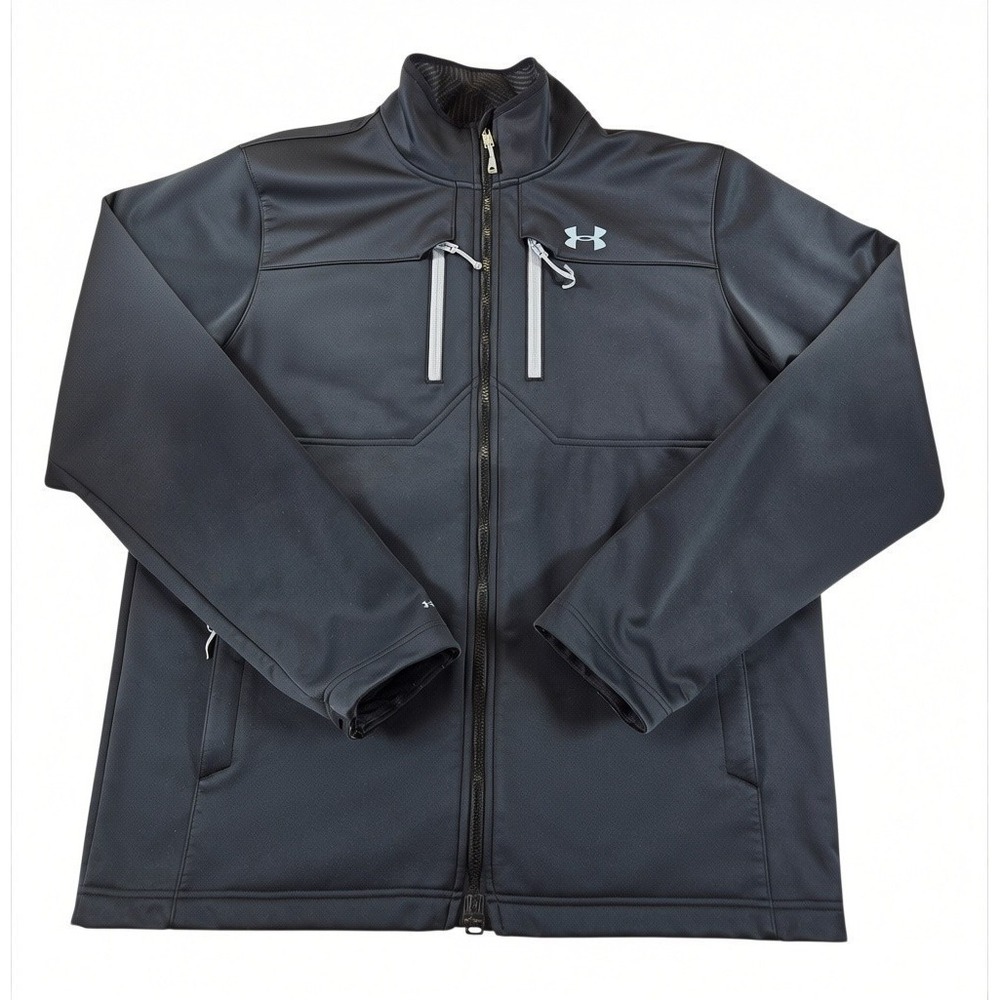 Under Armour ColdGear Storm 2 Jacket Mens XL Black Full Zip Softshell Fleece